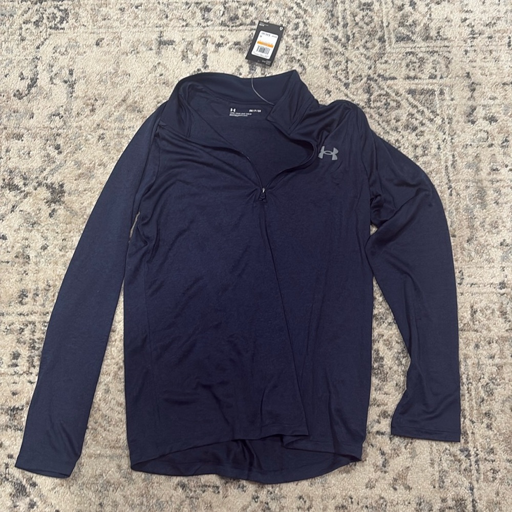 NWT Under Armour half zip-Navy blue
